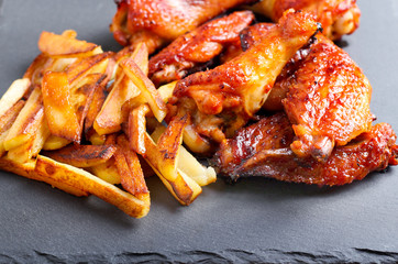 Sweet and sticky chicken wings