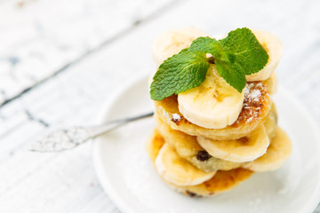 Delicious homemade cheese pancakes