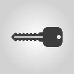 The key icon. Key symbol. Flat.