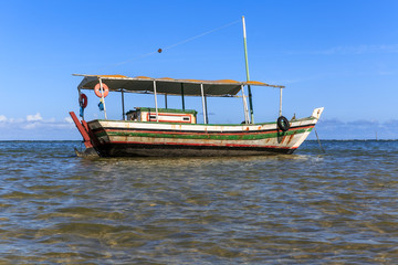 Boipeba - plage de Moreré - bateau de pêche