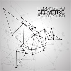 Hummingbirds Geometric background