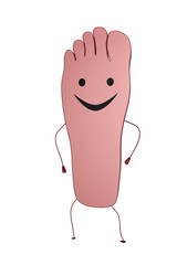 Obraz premium Friendly sole of the foot with hands and feet