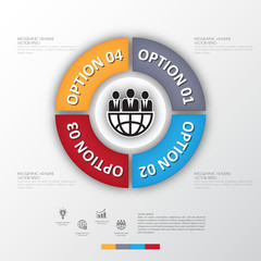 Business Infographics circle origami style Vector illustration.v