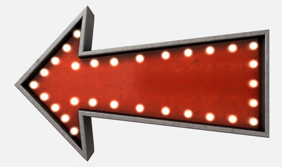 Vintage Red Arrow Sign