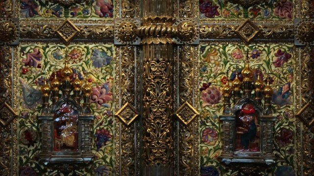 Golden iconostasis gates