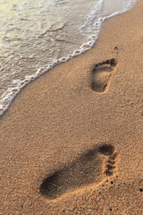 footprints in the sand