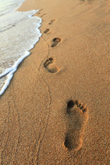 footprints in the sand