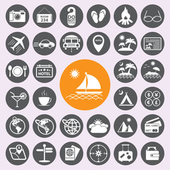 Travel icons set.