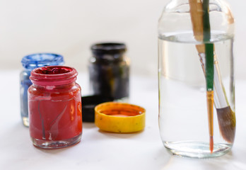 paintbrushes and color