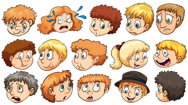 Set Of Facial Expressions