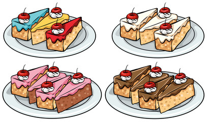 Set of cakes