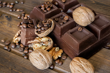 chocolate and walnuts