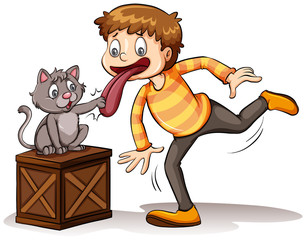 A cat got your tongue idiom