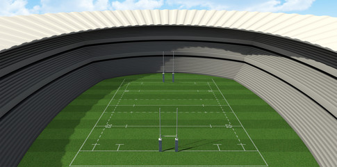 Obraz na płótnie Canvas Rugby Stadium Day