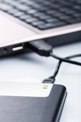 External storage drive connecting with computer