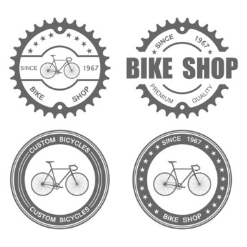 Bicycle Label Set Template.vector