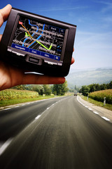 GPS in a man hand