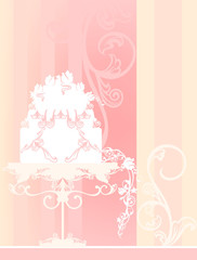 wedding background with cake