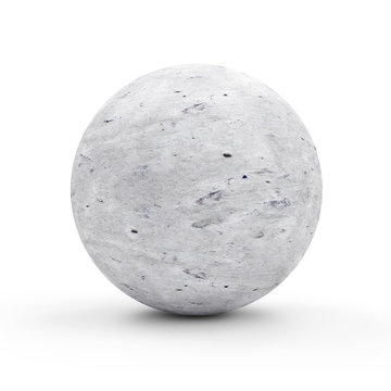 Concrete Sphere isolated on white background
