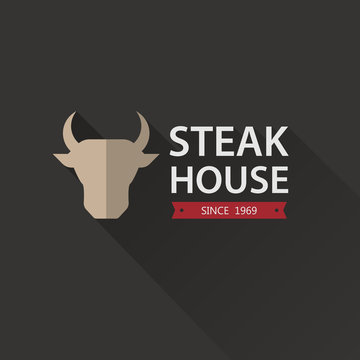 Steak House Poster. Vector illustration.