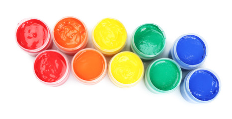 Colorful paint isolated on white