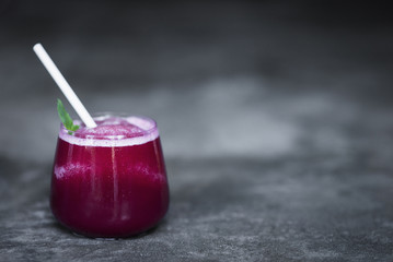 beetroot juice in glass