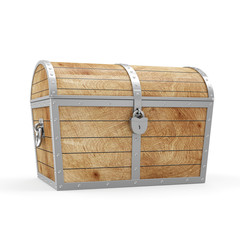 Treasure Chest isolated on white background