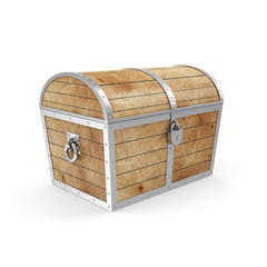 Treasure Chest isolated on white background