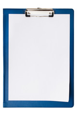 Clipboard with a blank paper