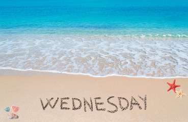 wednesday on a tropical beach