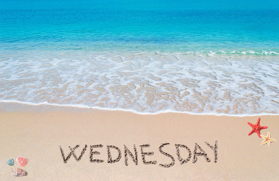 wednesday on a tropical beach