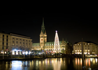 Fototapeta na wymiar Weihnachten in Hamburg