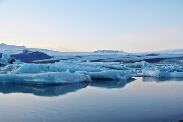 Blue glacier lagoon