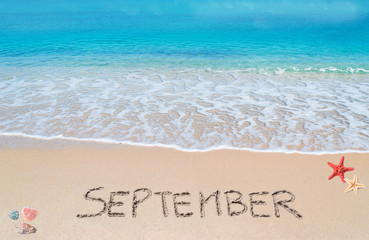september on a tropical beach