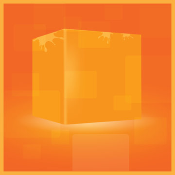 Vector 3D orange modern composition/background design