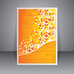 Vector orange abstract paper/poster design