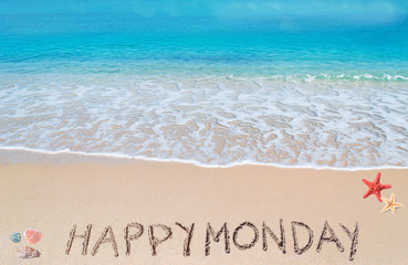 happy monday on a tropical beach