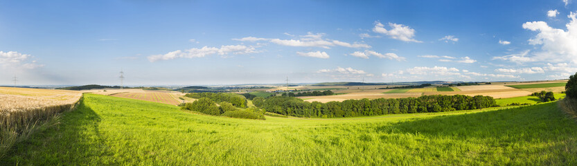 Fototapeta na wymiar Eifel Summer Landscape Panorama, Germany