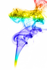 image colored smoke on white background