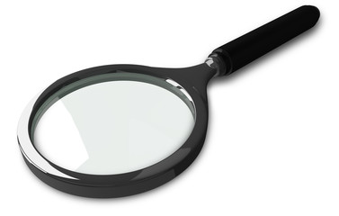 Magnifying glass isolated on white