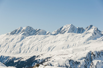 Belalp, Walliser Dorf, Alpen, Höhenweg, Winter, Schweiz