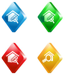 glass transparent news icon set