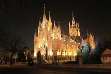 Fototapeta na wymiar Catholic Cathedral in Moscow