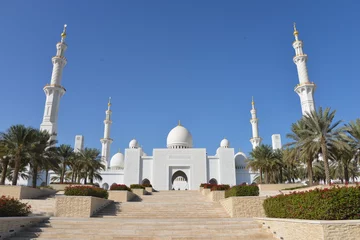 Fotobehang Beautiful mosque, Abu Dhabi © vormenmedia