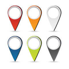 Vector color navigation/gps sign set