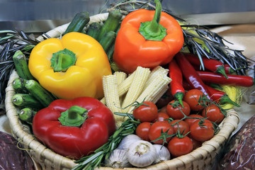 Vegetables in a basket