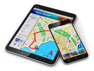 GPS navigation on mobile devices