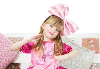 beautiful little girl dressed as doll. living doll © lokomotiv48