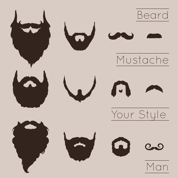 Beards and Mustaches set
