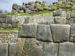 Sacsayhuaman, Incas ruins in the peruvian Andes at Cuzco Peru